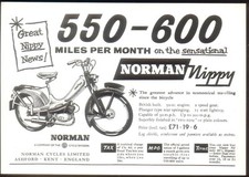 Modern Advertising Postcard: featuring a NORMAN NIPPY Moped. Free UK p&p