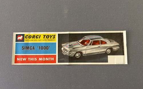 Corgi toys simca 1000 - 1000, of