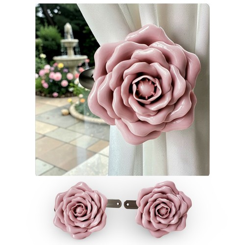 Vintage pink rose ceramic - vintage,