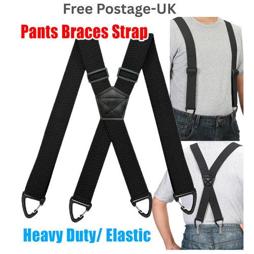 Heavy duty elastic suspenders - heavy,