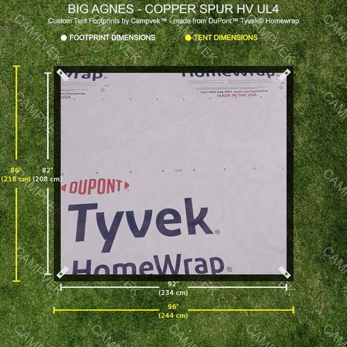 Tyvek footprint for the big - tyvek,