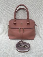 Modalu England Pippa Classic Leather Grab Bag Dusky Coral Salmon Pink
