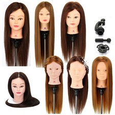 30%-100% Real Hair Training Head Hairdressing Styling Mannequin Doll&Table Clamp
