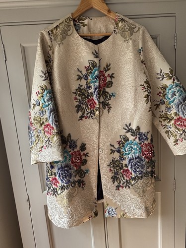 Vintage brocade cream beaded - vintage,