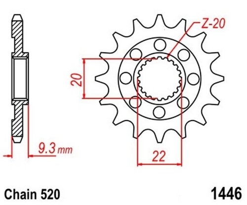 Sprocket 13t pitch 520 for - sprocket,