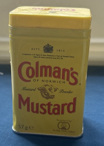 Empty colman mustard - empty,