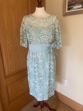 John Charles Aqua Lace Shift