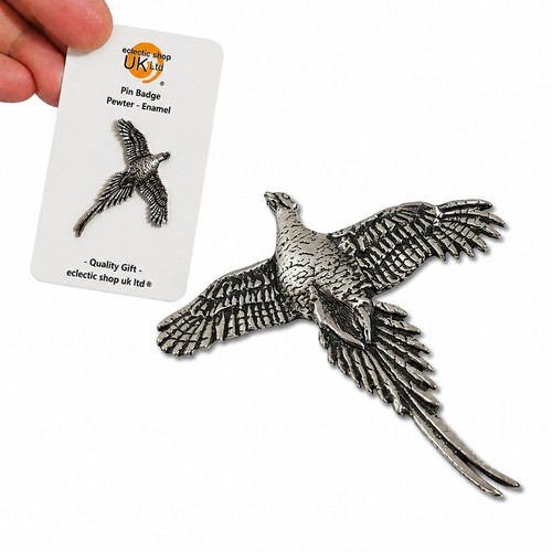 Pheasant pin badge - pheasant,