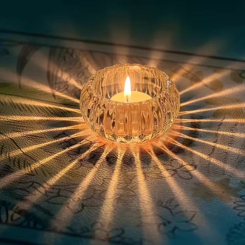 Elegant crystal glass candle - elegant,