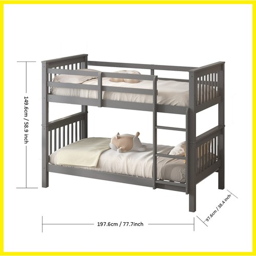 Solid wood bunk - wood, beds-dual