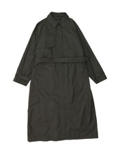 JACK MURPHY Womens Oversized Trench Coat UK 14 Large Grey Polyester BR05