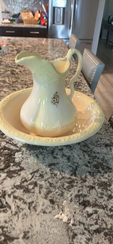 Ivory glossy ceramic pitcher - ivory, &