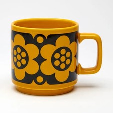 Hornsea geo flower mug retro - flower,
