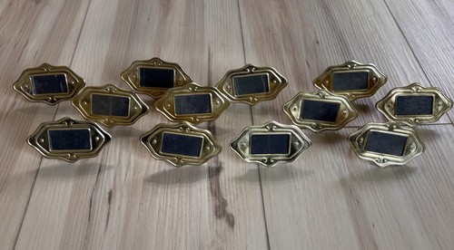 Set brass tone chalkboard - set, 12