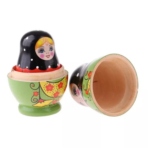 5pcs wooden russian nesting - wooden,