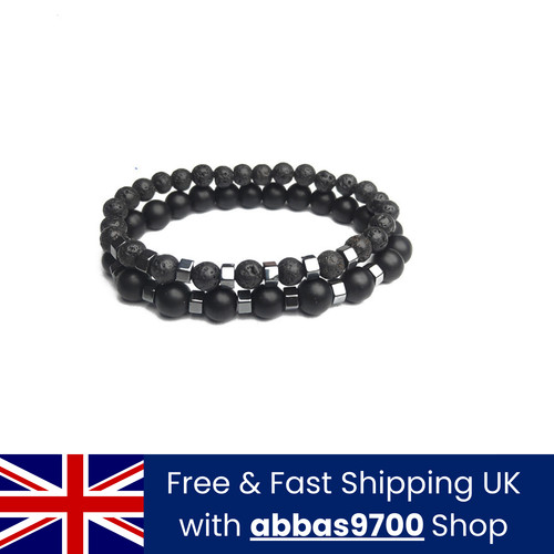 Men gemstone strand bracelet - strand,