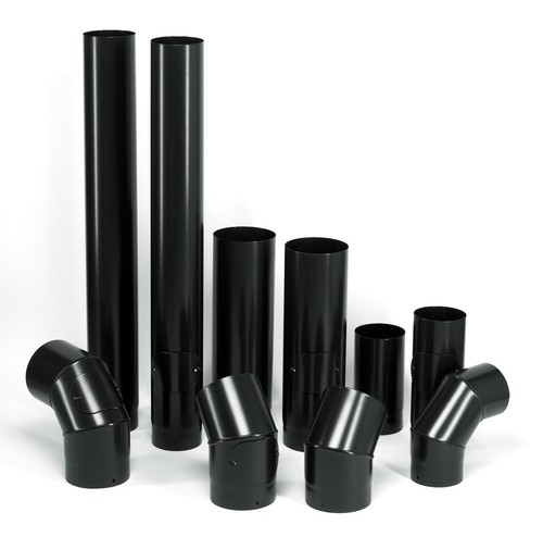 Inch black stove flue pipe - stove,