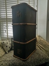 Vintage Wooden Trunk Suitcase