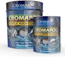 CROMAR Cromapol Emergency Roof Resin Repair Acrylic Coating Black - 1/2.5/5/20kg