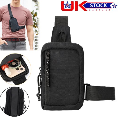 Black crossbody chest - black, &