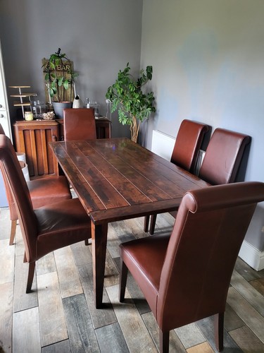 Dark wood rectangular dining - wood,