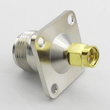 SMA Male Plug to N Type Female Socket Chassis Panel Mount Bulkhead Adaptor