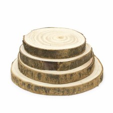 4 Piece Natural Wood Tree Bark