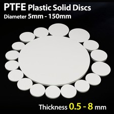 PTFE Plastic Solid Discs Flat