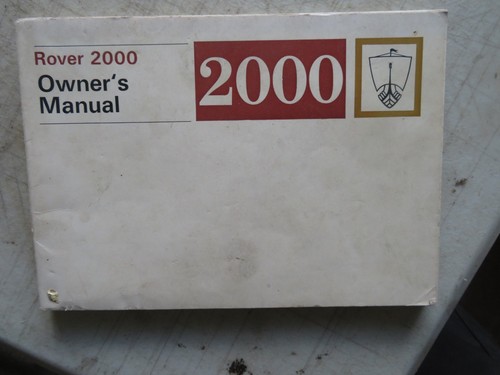 Rover 2000 drivers - 2000,