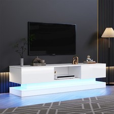 TV Stand Cabinet Unit White