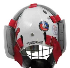 Nash Hockey Goalie Pro Harness | Red Blue Black Beige Helmet Strap Painted Mask