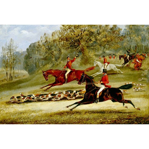 Hunting scene alken print - hunting, h