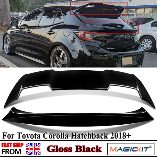 Gloss black rear roof tailgate - black,