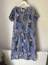 Linen Luca Vanucci Blue Floral