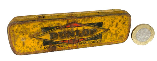 Advertising tin dunlop yellow - advertising,