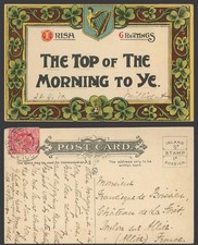 Irish greetings 1910 old - greetings,