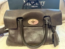Mulberry Bayswater Leather Shoulder Bag dark brown.