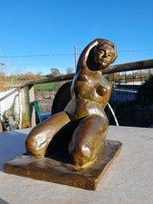 Vintage Nude Bronze Lady Handmade 1 Of 3 Statue Figurine Sculpture Only 3 Made.