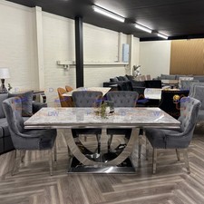 180cm Arial Light Grey Marble