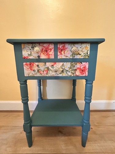 Hand painted bedside table - hand-painted,