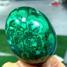 350G Natural glossy Malachite ball transparent cluster rough mineral sample