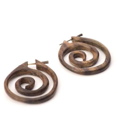 81stgeneration wood earrings - 81stgeneration,