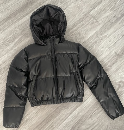 Faux leather kids black - leather,