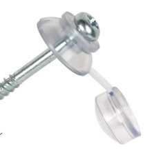 100 CORRUGATED ROOF SHEET FIXING 2" ROOFING SCREWS AND CLEAR STRAP CAPS