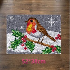 3D Sparrow Embroidery Carpet
