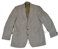 Magee Tweed Blazer Jacket Men’s Size 44R Brown Houndstooth Country Check Wool