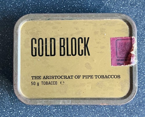 Vintage gold block pipe - vintage,