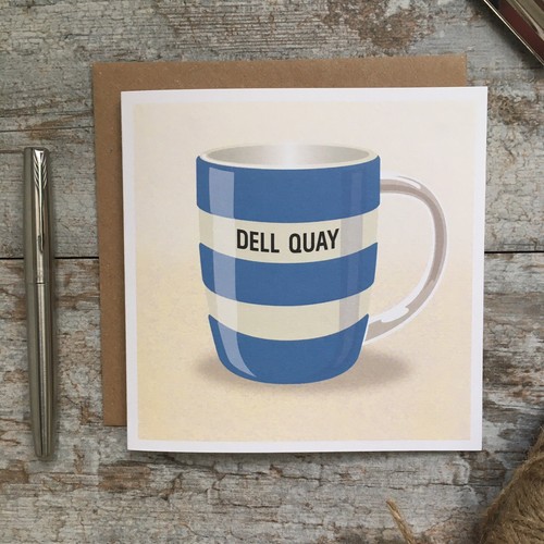 Cornishware inspired greeting - cornishware,
