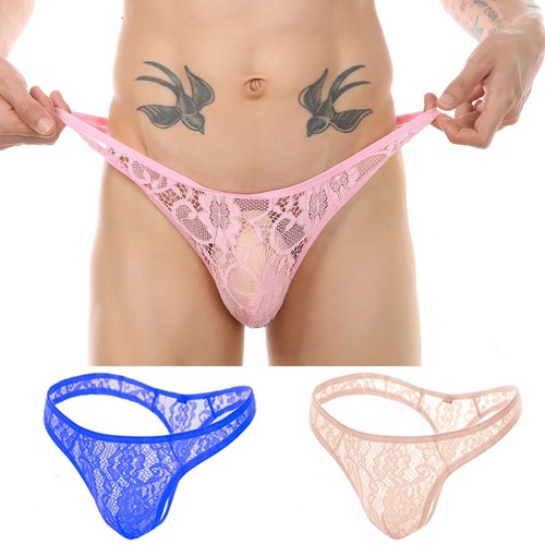 Men breathable lace sheer g - men's,