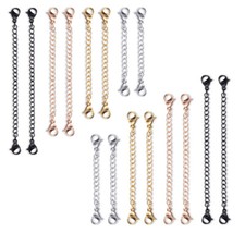 Safety Chain Extender Necklace Bracelet Lobster lock Different lengths DIY